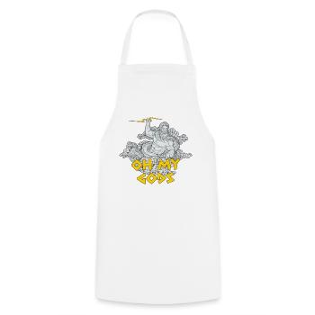 Oh mes dieux - Tablier de cuisine - blanc - Devant - AI Model Male 185 dark (185cm)