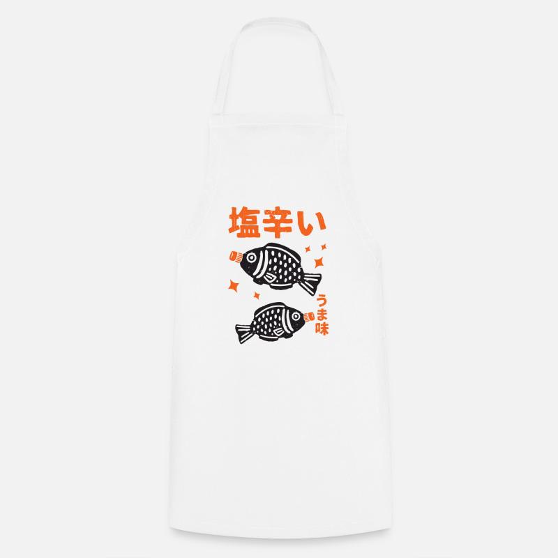 Sauce Soja Poisson Soja à la japonaise - Tablier de cuisine - blanc