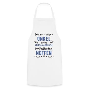 Stolzer Onkel Neffe - Kochschürze - Weiß - Vorne - AI Model Male 185 dark (185cm)