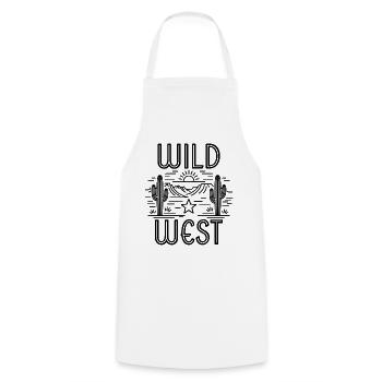 Wild West - Cooking Apron - white - Front - AI Model Male 185 dark (185cm)