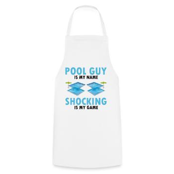 Lifeguard Designs for Pool Technicians - Cooking Apron - white - Front - AI Model Male 185 dark (185cm)
