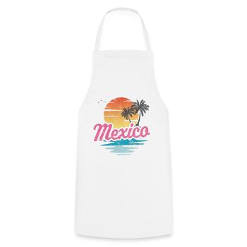 MÉXIQUE - Tablier de cuisine - blanc - Devant - AI Model Male 185 dark (185cm)