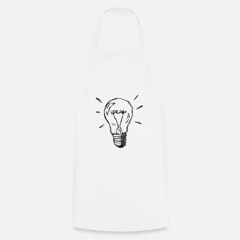 Leuchtende Lampe - Kochschürze - Weiß