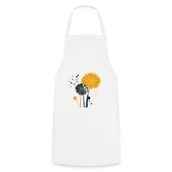 Beautiful dandelion, dandelion motif - abstract - Cooking Apron - white - Front - AI Model Male 185 dark (185cm)