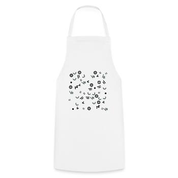 Abstract Pattern 03 - Tablier de cuisine - blanc - Devant - AI Model Male 185 dark (185cm)