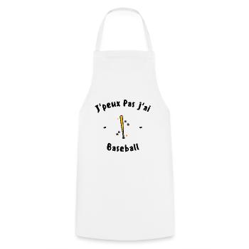 J peux pas pas J ai Baseball - Tablier de cuisine - blanc - Devant - AI Model Male 185 dark (185cm)