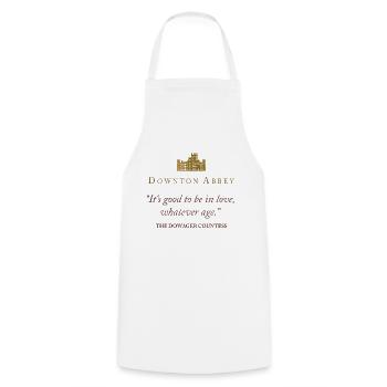 Downton Abbey Good To Be In Love Dowager Countess - Cooking Apron - white - Front - AI Model Male 185 dark (185cm)