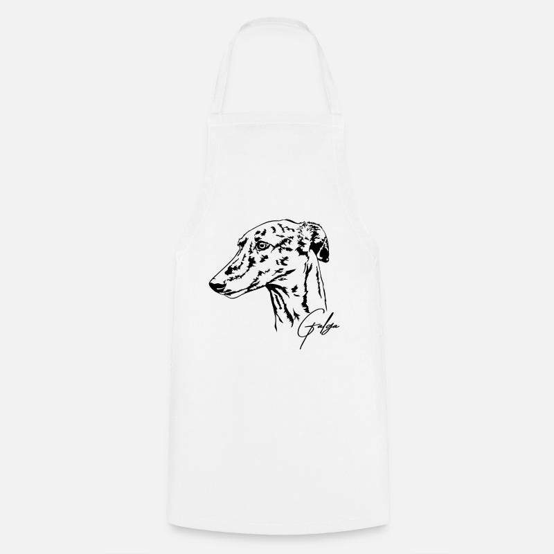 GALGA Portrait Greyhounds Wilsigns - Tablier de cuisine - blanc