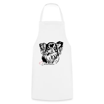 Chihuahua à poil long Chihuahua Portrait Chiens Wilsigns - Tablier de cuisine - blanc - Devant - AI Model Male 185 dark (185cm)