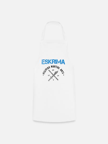 Cadeau d'arts martiaux d'arts martiaux philippins Eskrima - Tablier de cuisine - blanc