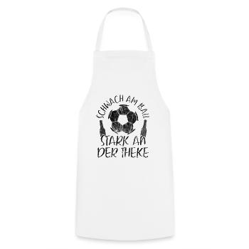 Schwach Am An Der Theke Fußball - Kochschürze - Weiß - Vorne - AI Model Male 185 dark (185cm)
