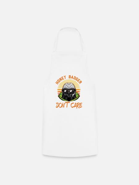 Honey Badger Don't Care - Cooking Apron - white