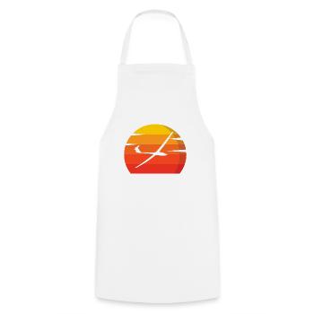 Planeur planeur coucher de soleil - Tablier de cuisine - blanc - Devant - AI Model Male 185 dark (185cm)
