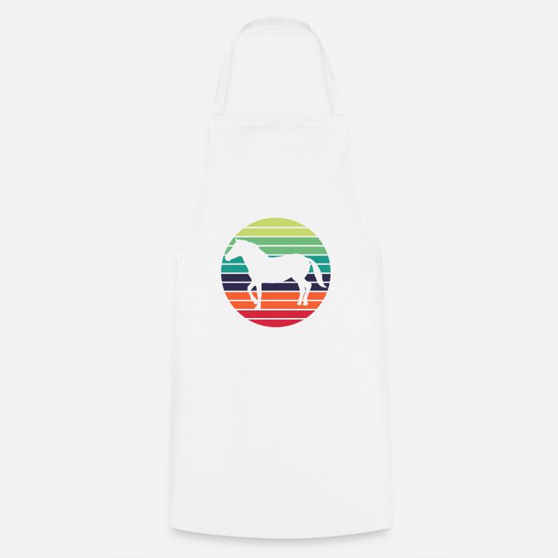 Cheval Cheval Équestre Equitation - Tablier de cuisine - blanc