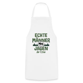 Jäger Jäger Jagd - Kochschürze - Weiß - Vorne - AI Model Male 185 dark (185cm)