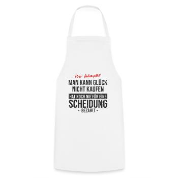Scheidung - Kochschürze - Weiß - Vorne - AI Model Male 185 dark (185cm)