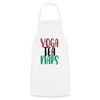 Yogalehrer Spruch Für Yogi Yoga - Kochschürze - Weiß - Vorne - AI Model Male 185 dark (185cm)