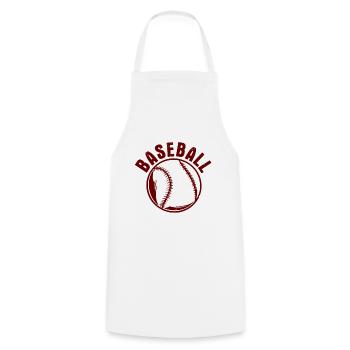 Baseball - Kochschürze - Weiß - Vorne - AI Model Male 185 dark (185cm)
