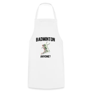 Badminton - Kochschürze - Weiß - Vorne - AI Model Male 185 dark (185cm)