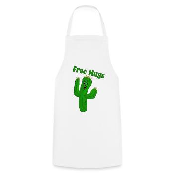 Free Hugs - Cactus Hug - all colors fun4m3 - Cooking Apron - white - Front - AI Model Male 185 dark (185cm)