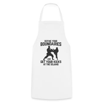 Koreanischer Kampfsport Taekwondo - Kochschürze - Weiß - Vorne - AI Model Male 185 dark (185cm)