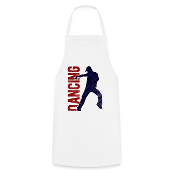 Breakdancing Tanzen für Tänzer - Kochschürze - Weiß - Vorne - AI Model Male 185 dark (185cm)