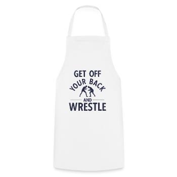 Grappling Martial Arts Wrestling - Kochschürze - Weiß - Vorne - AI Model Male 185 dark (185cm)