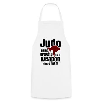 Japanischer Kampfsport Judo - Kochschürze - Weiß - Vorne - AI Model Male 185 dark (185cm)