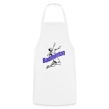Badminton - Kochschürze - Weiß - Vorne - AI Model Male 185 dark (185cm)