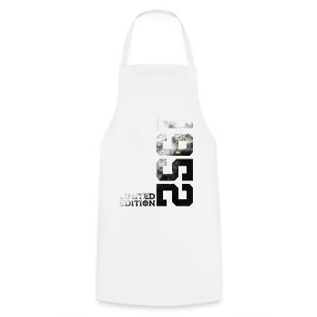 74TH BIRTHDAY 74 YEARS LIMITED EDITION 1952 - Cooking Apron - white - Front - AI Model Male 185 dark (185cm)