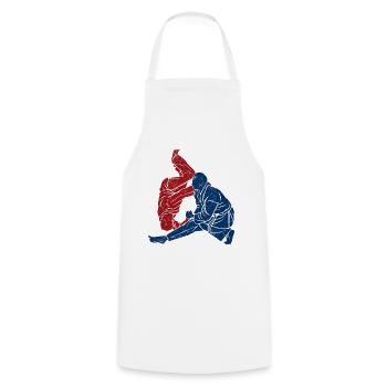 Koreanischer Kampfsport Hapkido - Kochschürze - Weiß - Vorne - AI Model Male 185 dark (185cm)