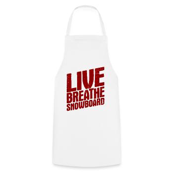 Snowboard Spruch für Snowboarder - Kochschürze - Weiß - Vorne - AI Model Male 185 dark (185cm)