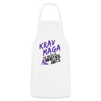 Israelischer Kampfsport Krav Maga - Kochschürze - Weiß - Vorne - AI Model Male 185 dark (185cm)