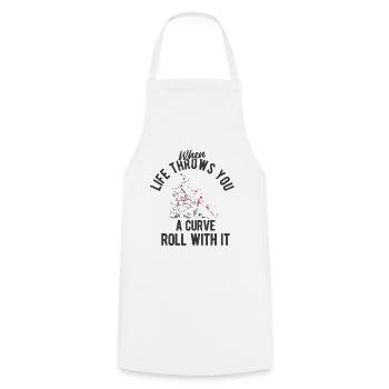 BJJ Jiu Jitsu - Kochschürze - Weiß - Vorne - AI Model Male 185 dark (185cm)