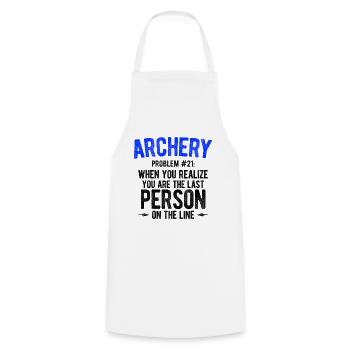 Bogenschießen Archery - Kochschürze - Weiß - Vorne - AI Model Male 185 dark (185cm)
