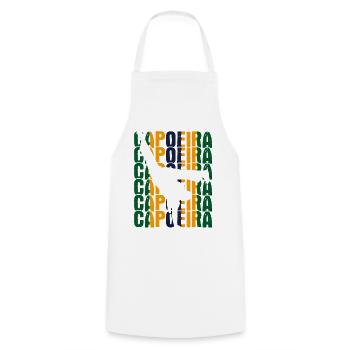Capoeira - Kochschürze - Weiß - Vorne - AI Model Male 185 dark (185cm)