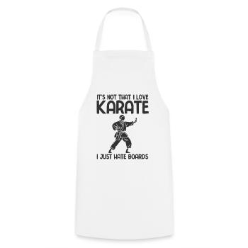 Japanischer Kampfsport Karate - Kochschürze - Weiß - Vorne - AI Model Male 185 dark (185cm)