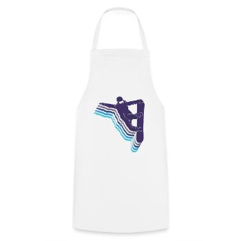Snowboard Spruch für Snowboarder - Kochschürze - Weiß - Vorne - AI Model Male 185 dark (185cm)