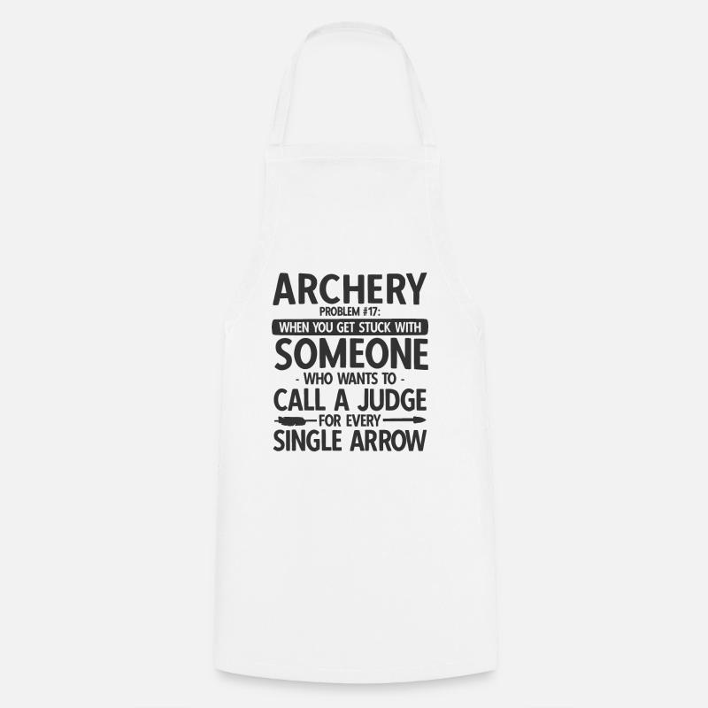 Bogenschießen Archery - Kochschürze - Weiß