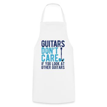 Akustik Spruch Für E-Gitarre Konzert Gitarre - Kochschürze - Weiß - Vorne - AI Model Male 185 dark (185cm)