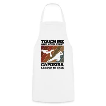 Capoeira - Kochschürze - Weiß - Vorne - AI Model Male 185 dark (185cm)