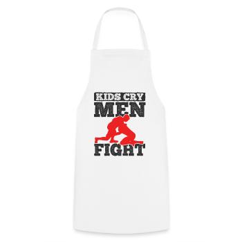 Grappling Martial Arts Wrestling - Kochschürze - Weiß - Vorne - AI Model Male 185 dark (185cm)