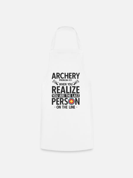 Bogenschießen Archery - Kochschürze - Weiß