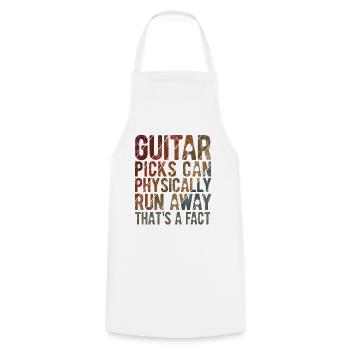 Akustik Spruch Für E-Gitarre Konzert Gitarre - Kochschürze - Weiß - Vorne - AI Model Male 185 dark (185cm)