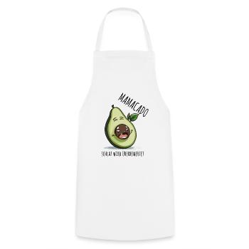 Mamacado Avoacado Avocado Schwanger süßes Baby - Kochschürze - Weiß - Vorne - AI Model Male 185 dark (185cm)