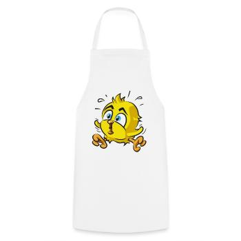 Chick Comic - Cooking Apron - white - Front - AI Model Male 185 dark (185cm)