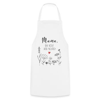 Mom, You're the Best Gift Birthday Mom - Cooking Apron - white - Front - AI Model Male 185 dark (185cm)