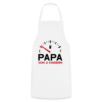 PAPA 2 KINDER VATERTAG - Kochschürze - Weiß - Vorne - AI Model Male 185 dark (185cm)
