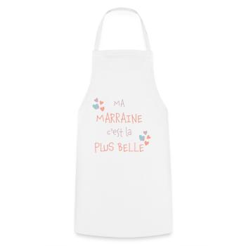 Ma marraine c'est la plus belle - Tablier de cuisine - blanc - Devant - AI Model Male 185 dark (185cm)