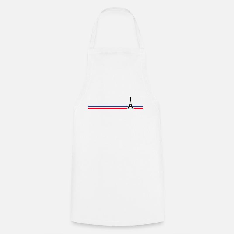 Paris - Tour Eiffel - Tablier de cuisine - blanc